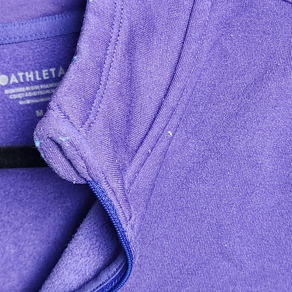Athleta Purple Quarter-Zip Fleece Pullover - Picture 6 of 6